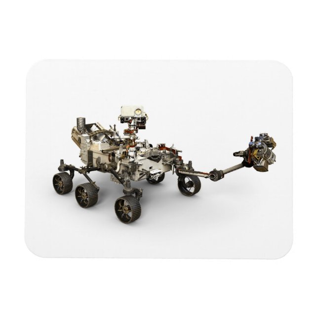 Mars durchhalten sich auf weißem Hintergrund. Magnet (Horizontal)