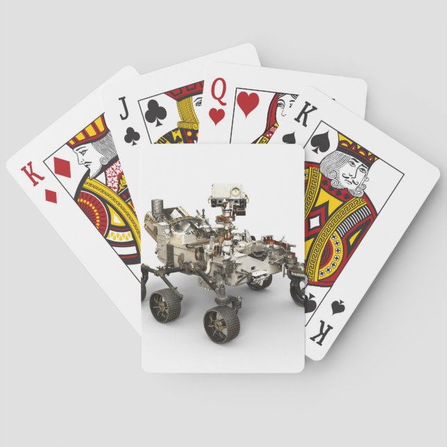 Mars durchhalten sich auf weißem Hintergrund. Spielkarten (Rückseite)