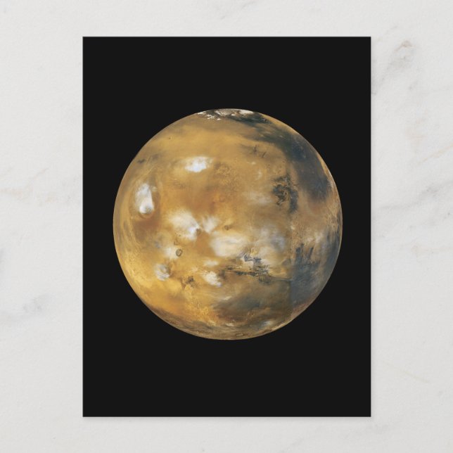 Mars!  Ein schönes Bild aus dem All.  NASA Postkarte (Vorderseite)