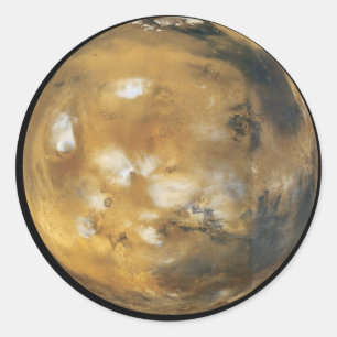 Mars! Ein schönes Bild aus dem All. NASA Runder Aufkleber