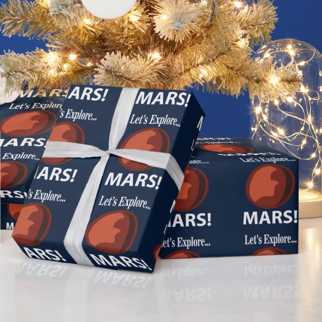 Mars entdecken Mars Geschenkpapier (Feiertage)