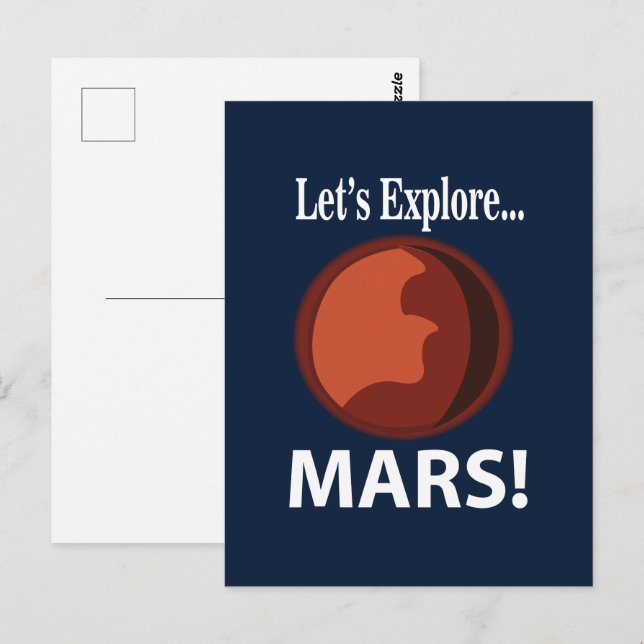 Mars entdecken Mars Postkarte (Vorne/Hinten)