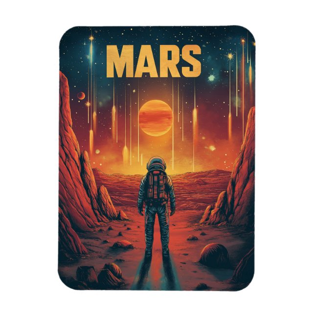 Mars: Entdecken Sie den Roten Planeten Magnet (Vertikal)