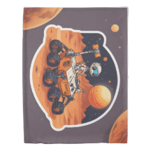 Mars erkunden: Alien Rover Duvet Covers & Bedspre