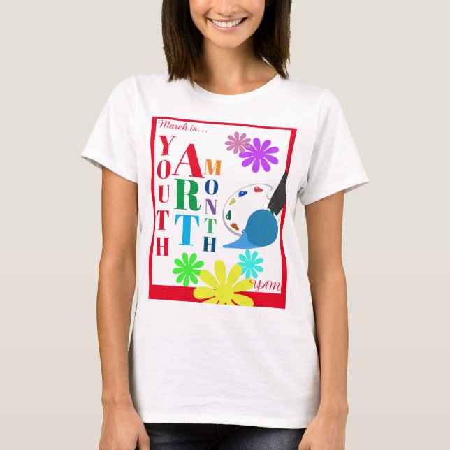 Mars est le Mois de l'Art Jeunesse T-shirt (Devant)
