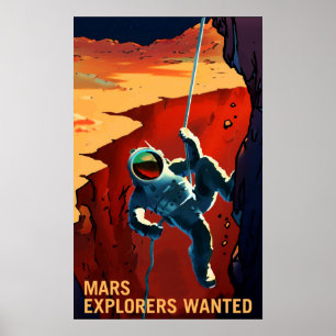 Mars Explorers Recherché - Affiche de recrutement