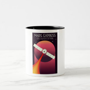 Mars Express - Erforschung der Mars Raumkunst. Zweifarbige Tasse