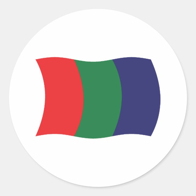 Mars-Flaggenaufkleber Runder Aufkleber (Vorderseite)