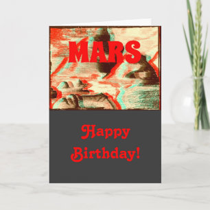 Mars-Geburtstags-Karte Karte