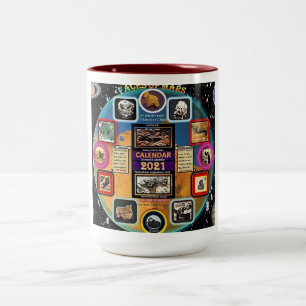 Mars Gesichter Zweifarbige Tasse