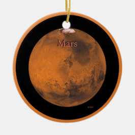 Mars Globe von der NASA Keramik Ornament