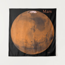 Mars Globe von der NASA Wandteppich