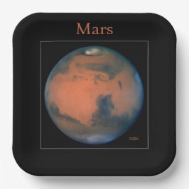 Mars Globe von Hubble und NASA Pappteller