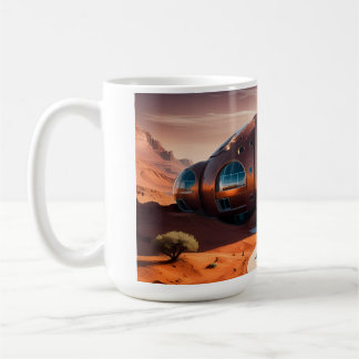 Mars Habitat Alpha - AI Sci-Fi-Architektur Kaffeetasse