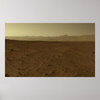 Mars Horizon über Neugier Rover Poster