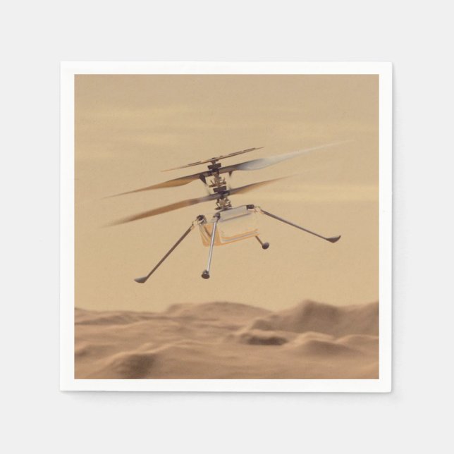 Mars Hubschrauberflug Serviette (Vorderseite)