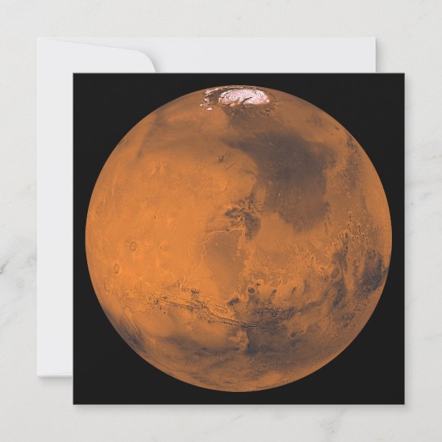 Mars-Image der NASA Karte (Vorderseite)