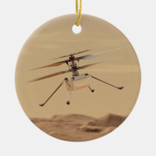 Mars Ingenuity Hubschrauber Flug Keramik Ornament