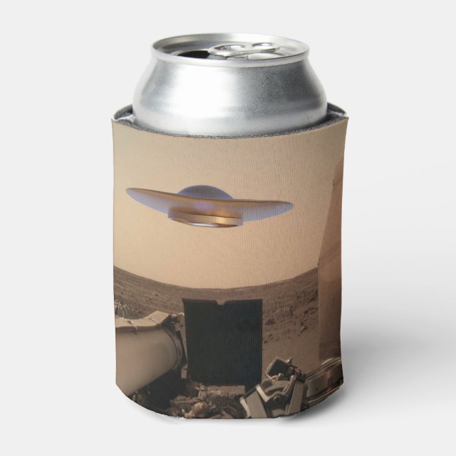 Mars InSight Alien UFO Saucer Begegnung Dosenkühler (Kanne Vorderseite)