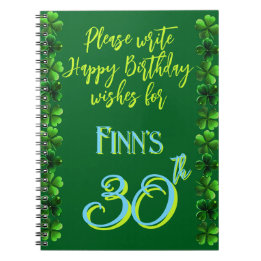 Mars Irlandais Anniversaire Voeux Livre d'invités