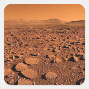 Mars Landschaft Quadratischer Aufkleber
