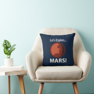 Mars Lass uns erkunden Kissen