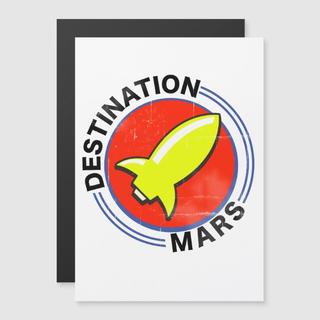 Mars Magnetkarte (Vorne/Hinten)