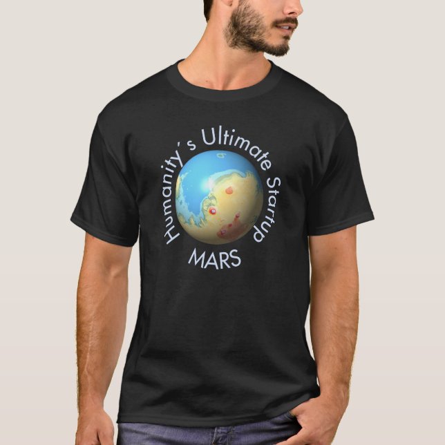 Mars Mola-Karte nach terraforming T-Shirt (Vorderseite)