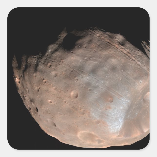 Mars Mondfobos 2 Quadratischer Aufkleber (Vorderseite)