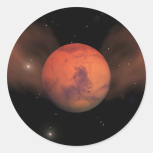 Mars-Narben Runder Aufkleber