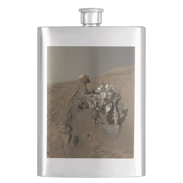 Mars Neugier Roter Marsch Landschaft Flachmann (Vorderseite)