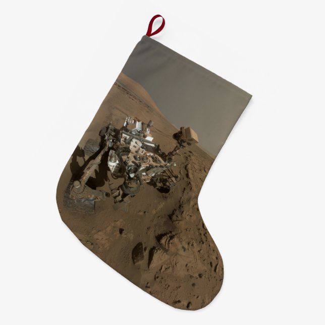 Mars Neugier Roter Marsch Landschaft Großer Weihnachtsstrumpf (Vorderansicht (hängend))