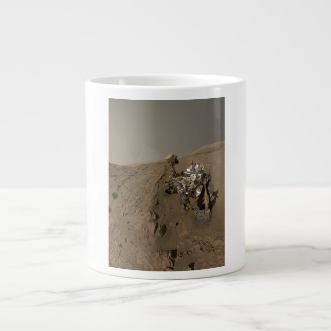 Mars Neugier Roter Marsch Landschaft Jumbo-Tasse (Vorderseite)