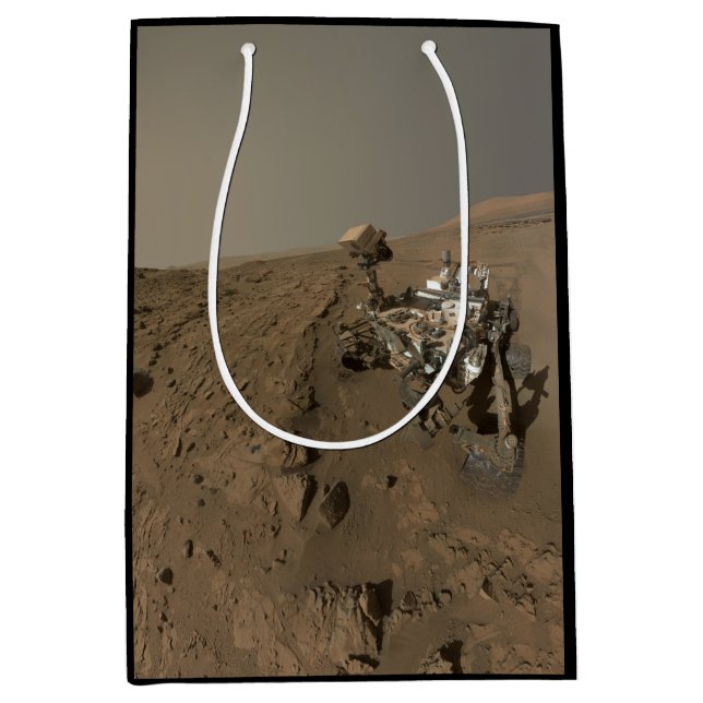 Mars Neugier Roter Marsch Landschaft Mittlere Geschenktüte (Vorderseite)
