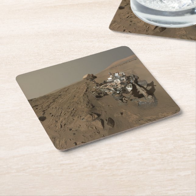 Mars Neugier Roter Marsch Landschaft Rechteckiger Pappuntersetzer (angewinkelt)