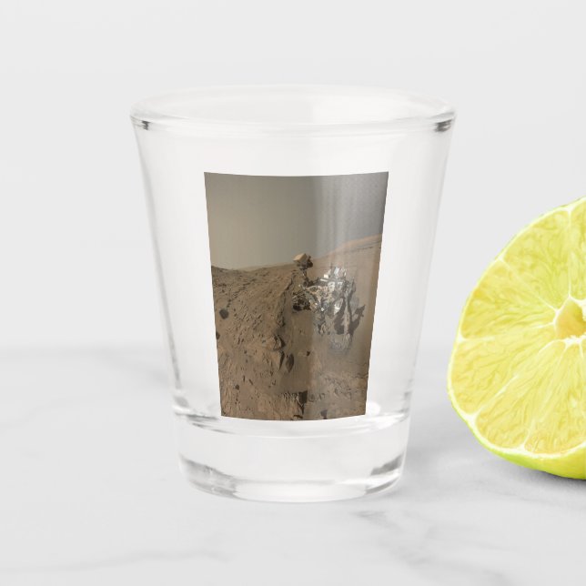 Mars Neugier Roter Marsch Landschaft Schnapsglas (Vorderseite)