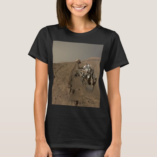 Mars Neugier Roter Marsch Landschaft T-Shirt (Vorderseite)