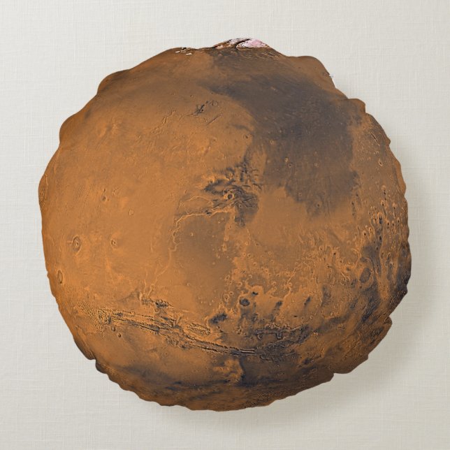 Mars-Oberflächenplaneten-Foto Rundes Kissen (Rückseite)