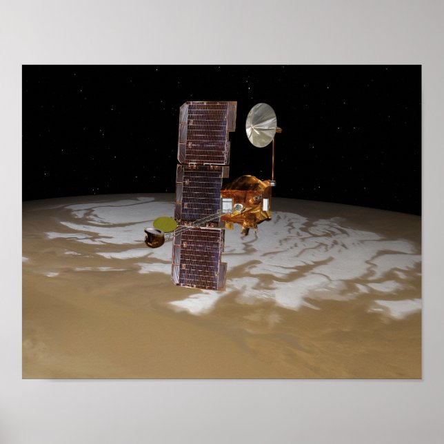Mars Odyssey-Raumfahrzeug Poster (Vorne)