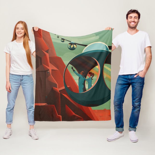 Mars Olympus Mons Höchstes Vulkansolarsystem Fleecedecke (Beispiel)