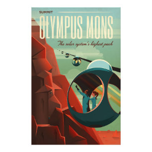 Mars Olympus Mons Höchstes Vulkansolarsystem Fotodruck