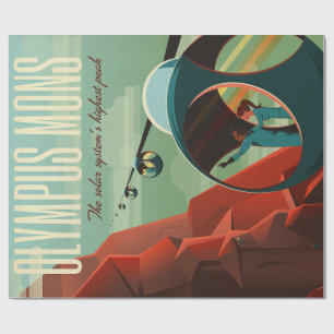 Mars Olympus Mons Höchstes Vulkansolarsystem Geschenkpapier