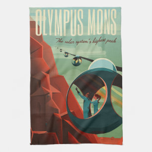 Mars Olympus Mons Höchstes Vulkansolarsystem Geschirrtuch