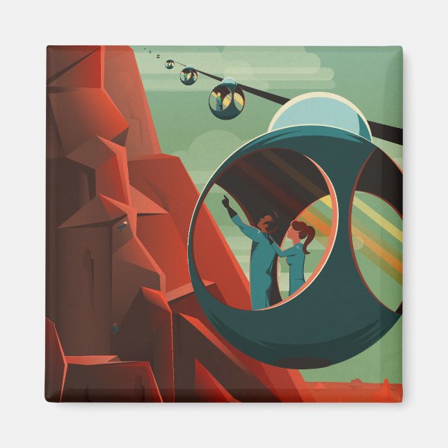 Mars Olympus Mons Höchstes Vulkansolarsystem Magnet (Vorne)