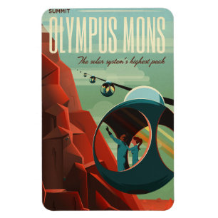 Mars Olympus Mons Höchstes Vulkansolarsystem Magnet