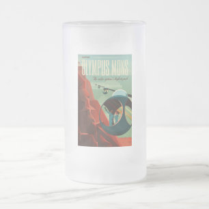Mars Olympus Mons Höchstes Vulkansolarsystem Mattglas Bierglas