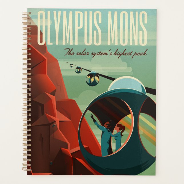 Mars Olympus Mons Höchstes Vulkansolarsystem Planer (Vorderseite)