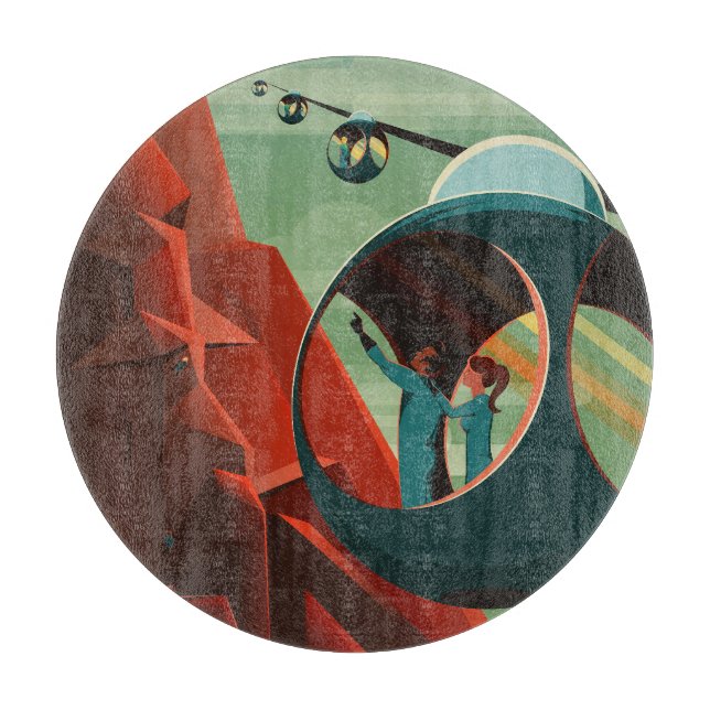 Mars Olympus Mons Höchstes Vulkansolarsystem Schneidebrett (Vorderseite)