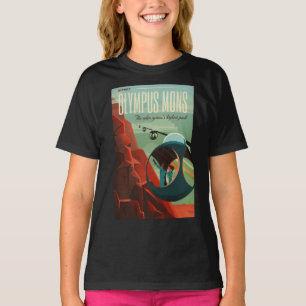Mars Olympus Mons Höchstes Vulkansolarsystem T-Shirt