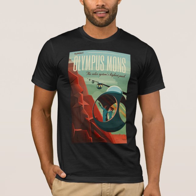 Mars Olympus Mons Höchstes Vulkansolarsystem T-Shirt (Vorderseite)